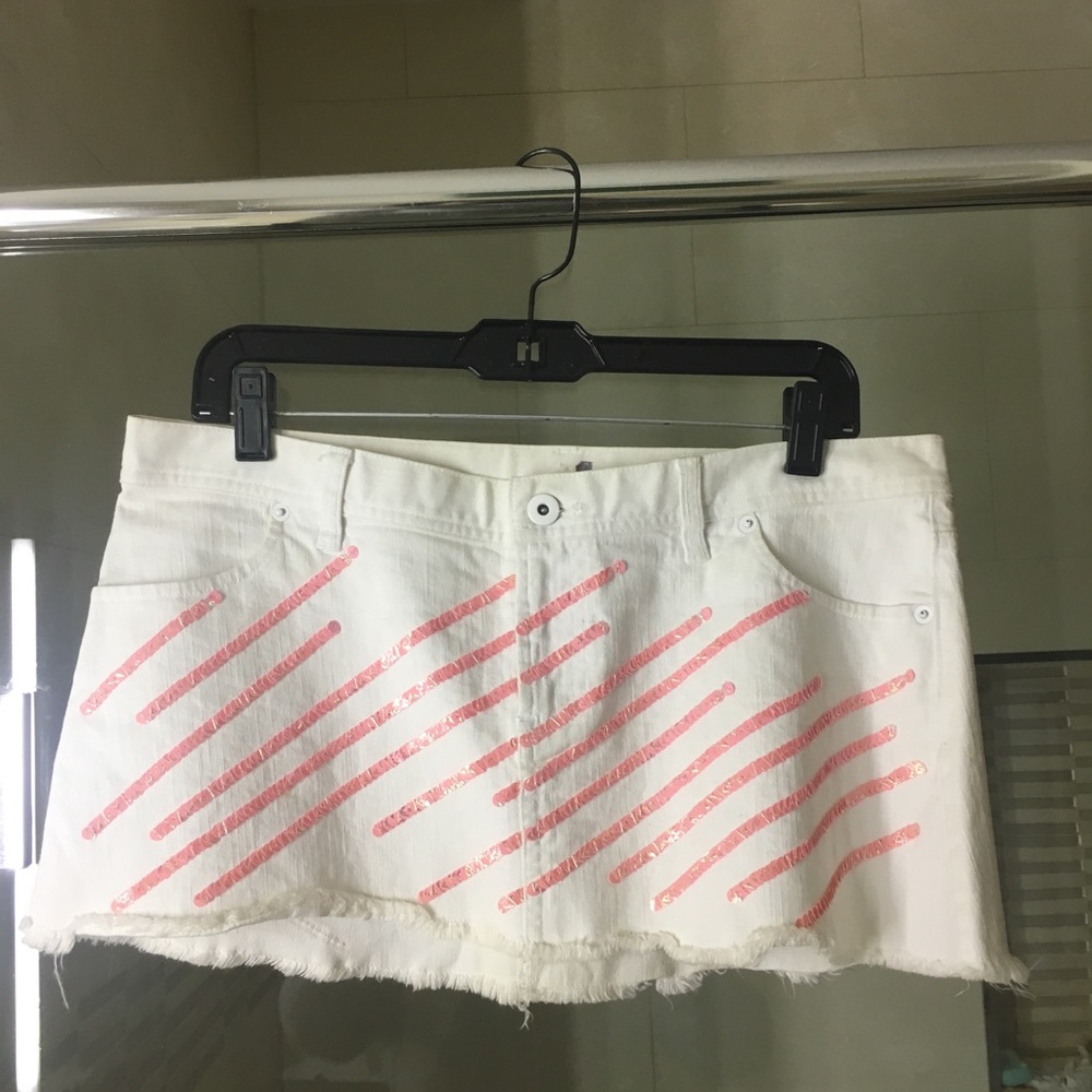 Victoria secret denim mini skirt sz 10